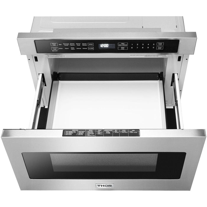 Thor Kitchen 24 inch 1.2 Cu. Ft. Microwave Drawer In Stainless Steel TMD2401