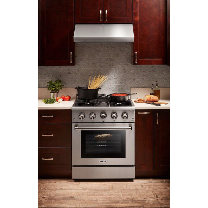 Thor Kitchen 30 in. 4.2 Cu. Ft. Professional Propane Gas Range in Stainless Steel HRG3080ULP