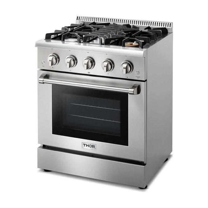 Thor Kitchen 30 in. 4.2 Cu. Ft. Professional Propane Gas Range in Stainless Steel HRG3080ULP