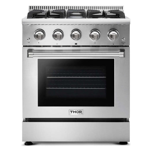 Thor Kitchen Ranges Thor Kitchen 30 in. 4.2 Cu. Ft. Professional Propane Gas Range in Stainless Steel HRG3080ULP