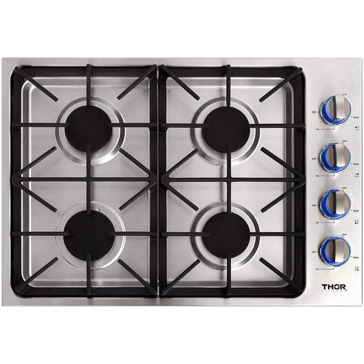 Thor Kitchen 30 in. Drop-in Natural Gas Cooktop in Stainless Steel TGC3001