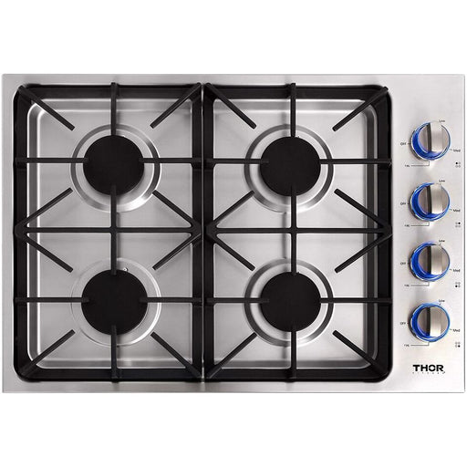 Thor Kitchen Cooktops Thor Kitchen 30 in. Drop-in Natural Gas Cooktop in Stainless Steel TGC3001