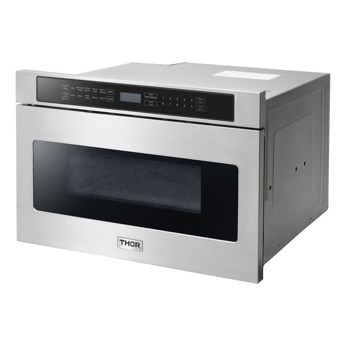 Thor Kitchen 30 In. Electric Range, Range Hood, Microwave Drawer Appliance Package