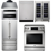 Thor Kitchen 30 In. Electric Range, Range Hood, Microwave Drawer, Refrigerator, Dishwasher, Wine Cooler Appliance Package