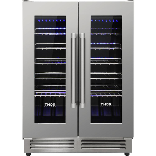 Thor Kitchen Kitchen Appliance Packages Thor Kitchen 30 In. Electric Range, Range Hood, Microwave Drawer, Refrigerator with Water and Ice Dispenser, Dishwasher, Wine Cooler Appliance Package