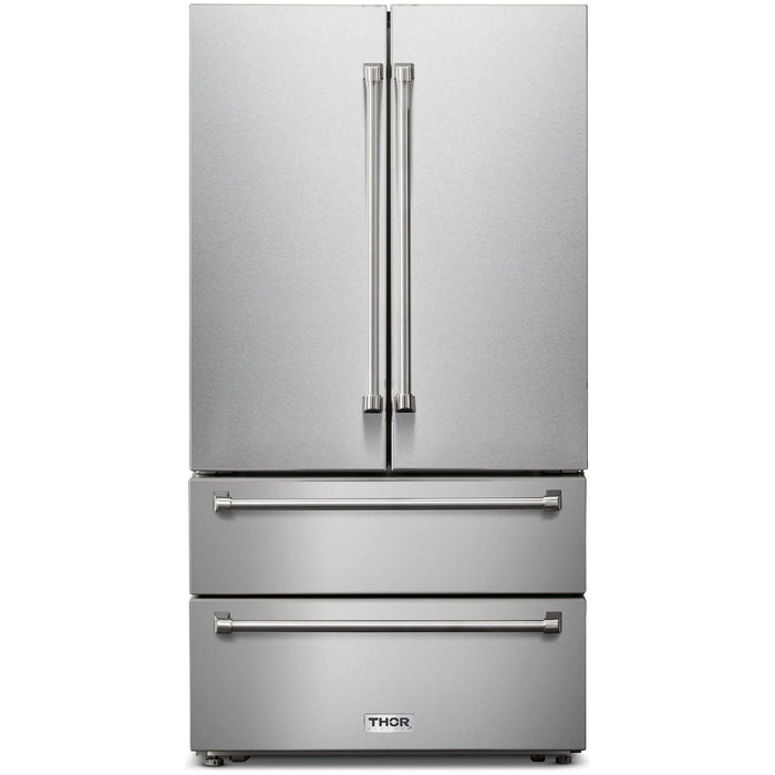 Thor Kitchen 30 In. Electric Range, Range Hood, Refrigerator, Dishwasher, Wine Cooler Appliance Package