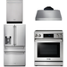 Thor Kitchen 30 In. Electric Range, Range Hood, Refrigerator with Water and Ice Dispenser, Dishwasher Appliance Package