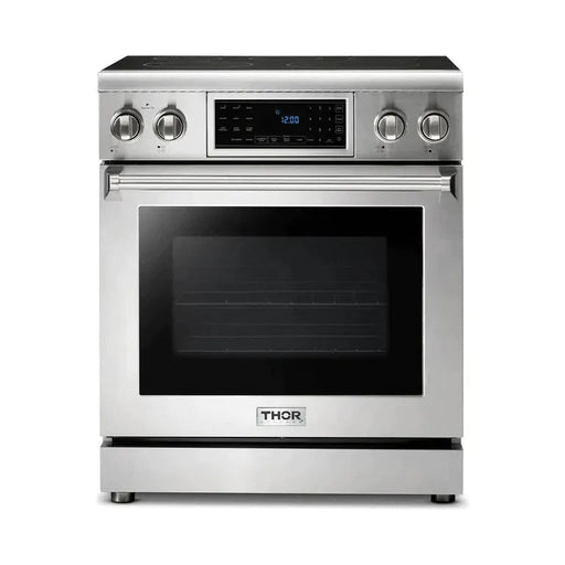 Thor Kitchen Kitchen Appliance Packages Thor Kitchen 30 In. Electric Range, Range Hood, Refrigerator with Water and Ice Dispenser, Dishwasher Appliance Package