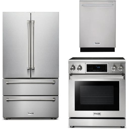 Thor Kitchen 30 In. Electric Range, Refrigerator, Dishwasher Appliance Package