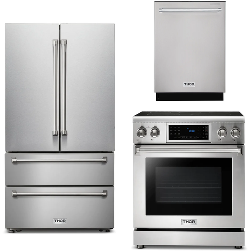 Thor Kitchen Kitchen Appliance Packages Thor Kitchen 30 In. Electric Range, Refrigerator, Dishwasher Appliance Package