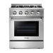 Thor Kitchen 30 in. Gas Burner/Electric Oven Range and Range Hood Appliance Package