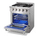 Thor Kitchen 30 in. Gas Burner/Electric Oven Range and Range Hood Appliance Package