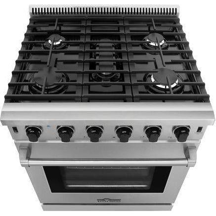 Thor Kitchen 30 In. Gas Range, Range Hood, Microwave Drawer Appliance Package