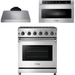 Thor Kitchen 30 In. Gas Range, Range Hood, Microwave Drawer Appliance Package