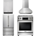 Thor Kitchen 30 In. Gas Range, Range Hood, Refrigerator, Dishwasher Appliance Package