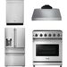 Thor Kitchen 30 In. Gas Range, Range Hood, Refrigerator with Water and Ice Dispenser, Dishwasher Appliance Package