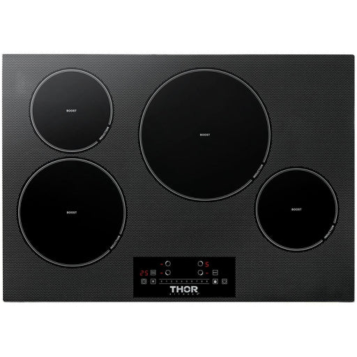 Thor Kitchen 30 In. Induction Cooktop, Range Hood, Microwave Drawer, Refrigerator, Dishwasher Appliance Package