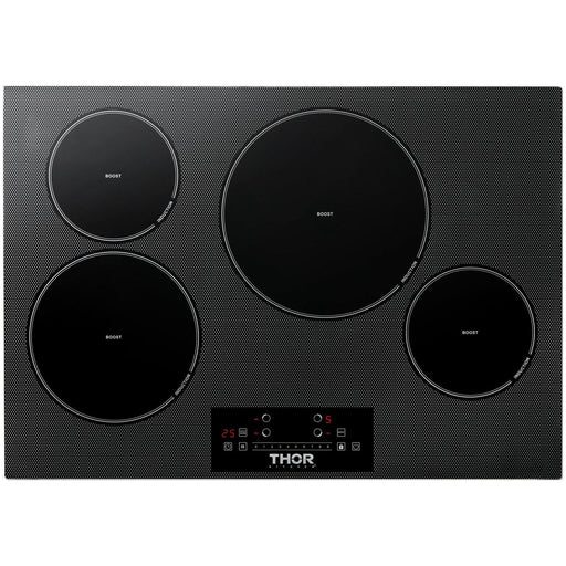 Thor Kitchen Kitchen Appliance Packages Thor Kitchen 30 In. Induction Cooktop, Range Hood, Microwave Drawer, Refrigerator, Dishwasher Appliance Package