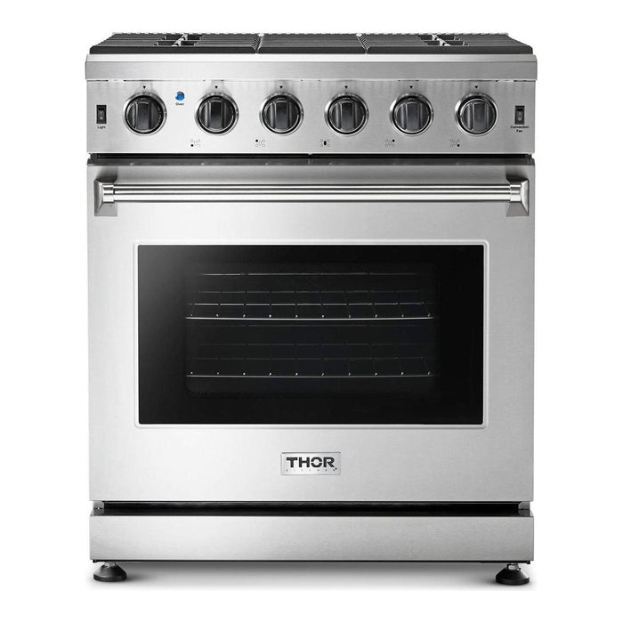 Thor Kitchen 30 in. Natural Gas Range, 30 in. Range Hood Appliances Package