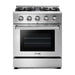 Thor Kitchen 30 In. Natural Gas Range, Range Hood, Refrigerator, Dishwasher, Wine Cooler Appliance Package