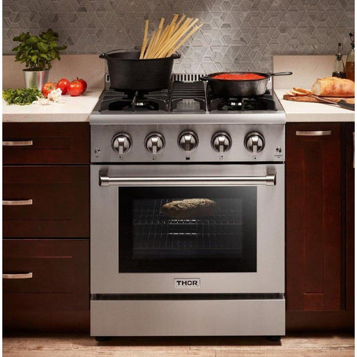 Thor Kitchen Kitchen Appliance Packages Thor Kitchen 30 In. Professional Gas Range, Range Hood, Microwave Drawer Appliance Package