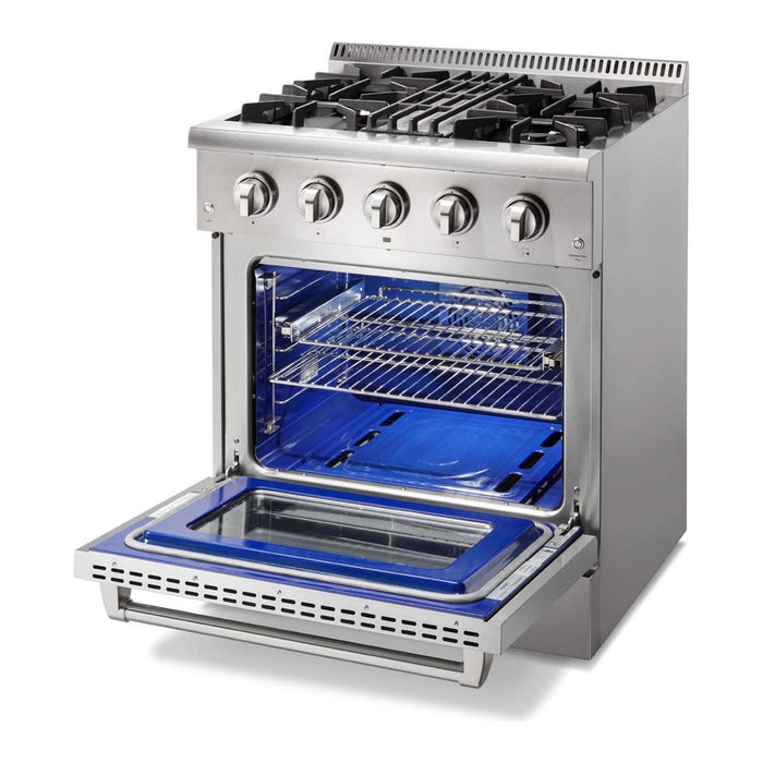 Thor Kitchen 30 in. Propane Gas Burner/Electric Oven Range in Stainless Steel HRD3088ULP