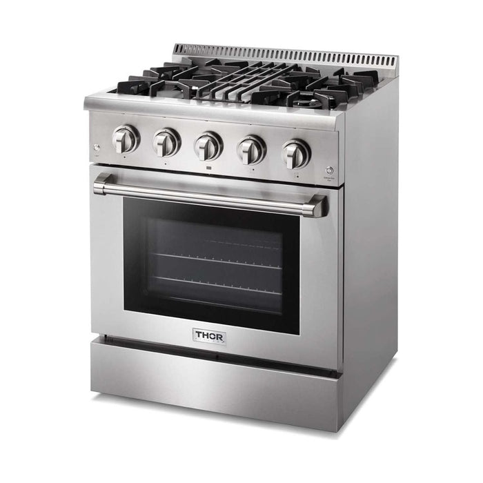 Thor Kitchen 30 in. Propane Gas Burner/Electric Oven Range in Stainless Steel HRD3088ULP