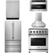 Thor Kitchen Kitchen Appliance Packages Thor Kitchen 30 In. Propane Gas Range, Range Hood, Microwave Drawer, Refrigerator, Dishwasher Appliance Package