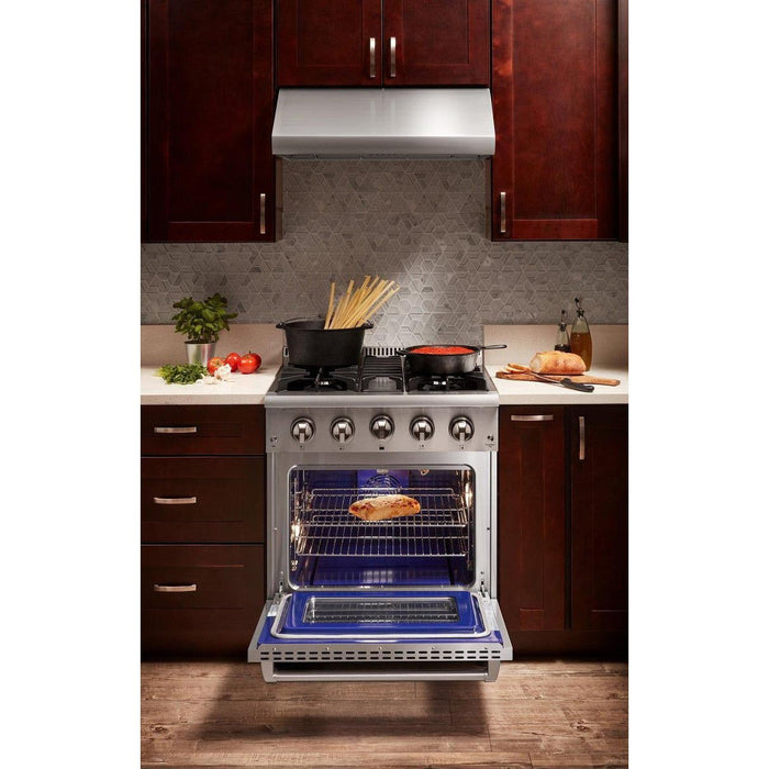 Thor Kitchen Kitchen Appliance Packages Thor Kitchen 30 In. Propane Gas Range, Range Hood, Refrigerator with Water and Ice Dispenser, Dishwasher Appliance Package