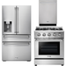 Thor Kitchen 30 in. Propane Gas Range, Refrigerator with Water and Ice Dispenser, Dishwasher Appliance Package