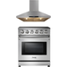 Thor Kitchen 30 inch Electric Range and 30 in. Range Hood Appliance Package