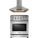 Thor Kitchen Kitchen Appliance Packages Thor Kitchen 30 inch Electric Range and 30 in. Range Hood Appliance Package
