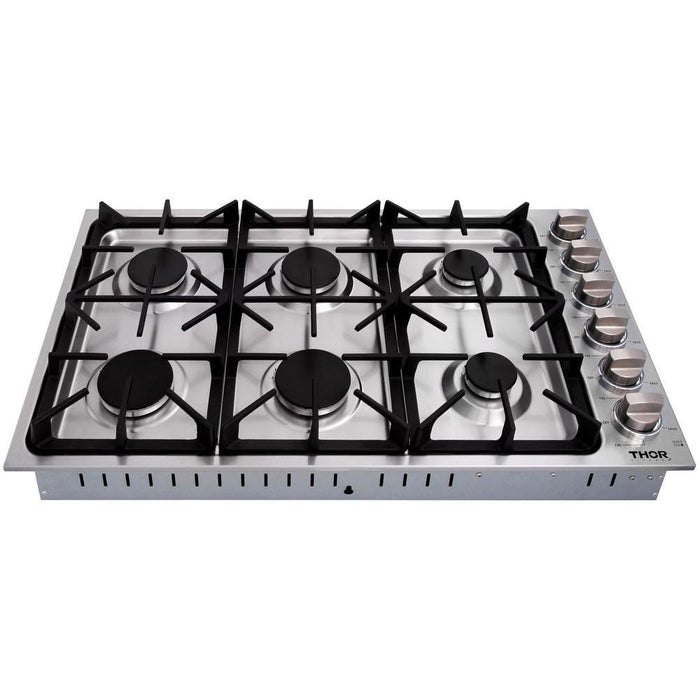 Thor Kitchen Cooktops Thor Kitchen 36 in. Drop-in Propane Gas Cooktop in Stainless Steel TGC3601LP