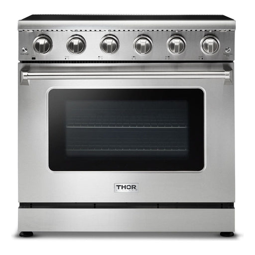 Thor Kitchen 36 In. Electric Range, Microwave Drawer, Refrigerator, Dishwasher Appliance Package