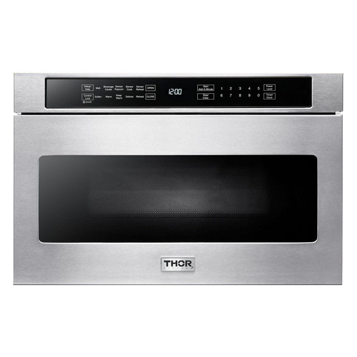 Thor Kitchen 36 In. Electric Range, Range Hood, Microwave Drawer Appliance Package