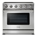 Thor Kitchen 36 In. Electric Range, Range Hood, Microwave Drawer, Refrigerator, Dishwasher Appliance Package