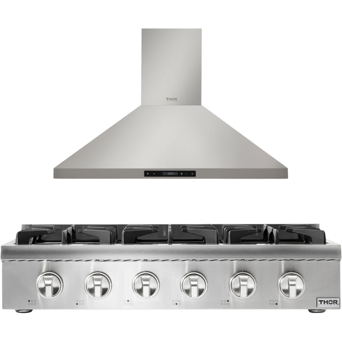 Thor Kitchen 36 In. Gas Cooktop and Range Hood Appliance Package