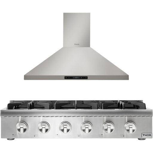 Thor Kitchen Kitchen Appliance Packages Thor Kitchen 36 In. Gas Cooktop and Range Hood Appliance Package