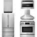 Thor Kitchen Kitchen Appliance Packages Thor Kitchen 36 In. Gas Range, Range Hood, Microwave Drawer, Refrigerator, Dishwasher Appliance Package