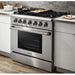 Thor Kitchen 36 in. Natural Gas Burner/Electric Oven Range in Stainless Steel HRD3606U