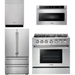 Thor Kitchen 36 In. Natural Gas Range, Microwave Drawer, Refrigerator, Dishwasher Appliance Package