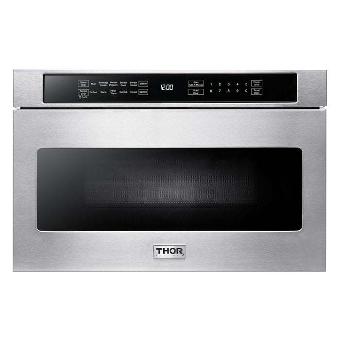 Thor Kitchen Kitchen Appliance Packages Thor Kitchen 36 In. Natural Gas Range, Microwave Drawer, Refrigerator, Dishwasher Appliance Package