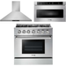 Thor Kitchen 36 in. Natural Gas Range, Range Hood, Microwave Drawer Appliance Package