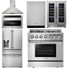 Thor Kitchen Kitchen Appliance Packages Thor Kitchen 36 in. Propane Gas Burner/Electric Oven Range, Range Hood, Microwave Drawer, Refrigerator with Water and Ice Dispenser, Dishwasher, Wine Cooler Appliance Package