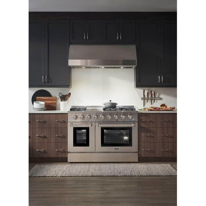 Thor Kitchen 48 in. 6.7 Cu. Ft. Professional Natural Gas Range in Stainless Steel HRG4808U