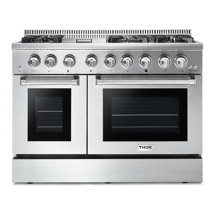 Thor Kitchen Kitchen Appliance Packages Thor Kitchen 48 In. Dual Fuel Range, Range Hood, Refrigerator, Dishwasher Appliance Package