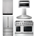 Thor Kitchen Kitchen Appliance Packages Thor Kitchen 48 In. Dual Fuel Range, Range Hood, Refrigerator, Dishwasher, Microwave Drawer Appliance Package