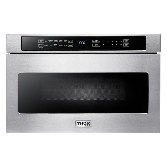 Thor Kitchen Kitchen Appliance Packages Thor Kitchen 48 In. Gas Range, Range Hood, Dishwasher, Refrigerator, Microwave Drawer Appliance Package