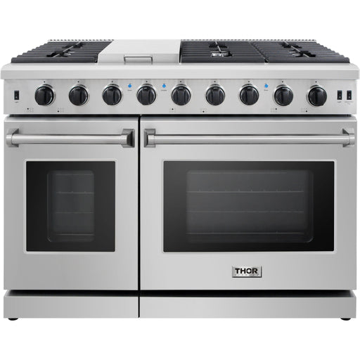 Thor Kitchen Kitchen Appliance Packages Thor Kitchen 48 In. Gas Range, Range Hood, Refrigerator with Water and Ice Dispenser, Dishwasher, Wine Cooler Appliance Package