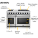 Thor Kitchen Kitchen Appliance Packages Thor Kitchen 48 In. Propane Gas Range, Range Hood, Refrigerator with Water and Ice Dispenser, Dishwasher & Wine Cooler Appliance Package